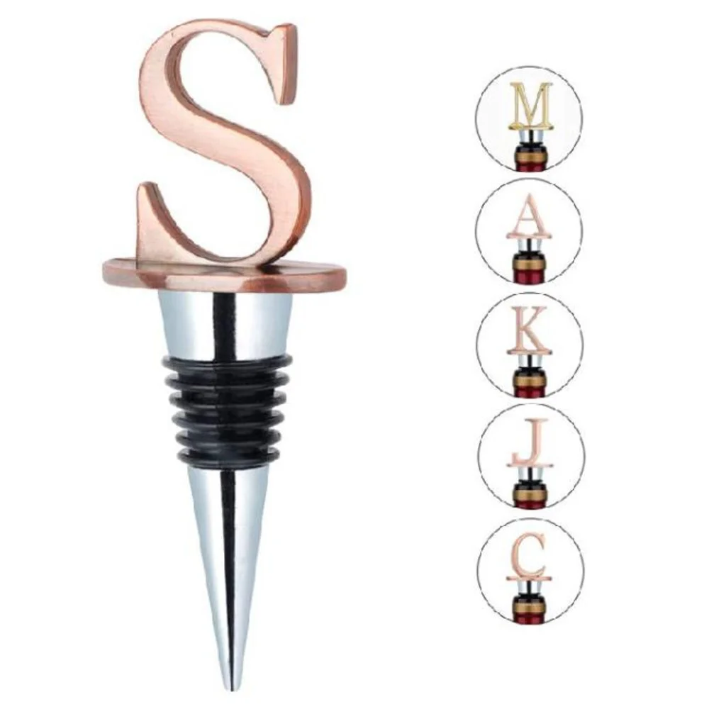 Letter Alphabet Bottle Wine Stopper Champagne Bottle Plug Wedding Birthday Party Favors And Gifts Souvenirs Tapon