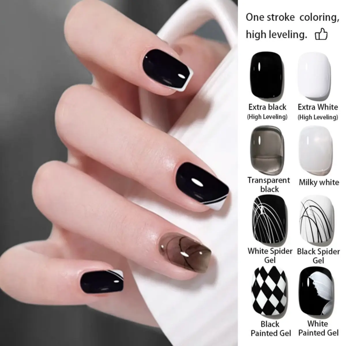 15MLnormal Nail Polish Black Milky White Jelly Thermo Gel Polish Top Coat Uv Syrup Gel Semi-permanent Varnish Nail Art Materials