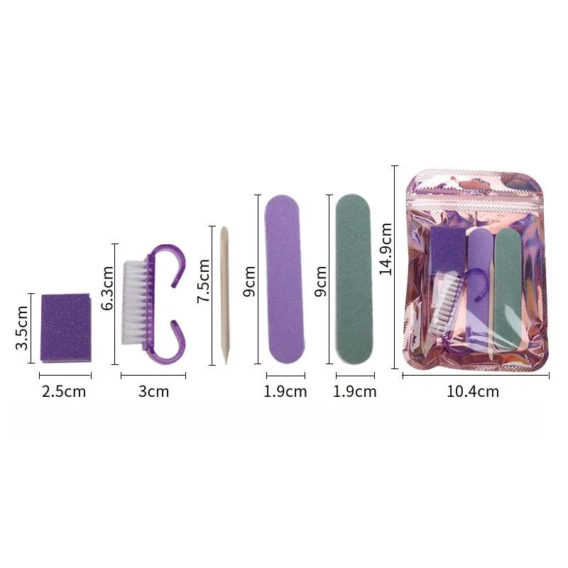 

50 Sets Ail Tool Kit Mini Nail Files Polishing Pads and Sticks Suitable for DIY Manicure Polishing and Nail Care