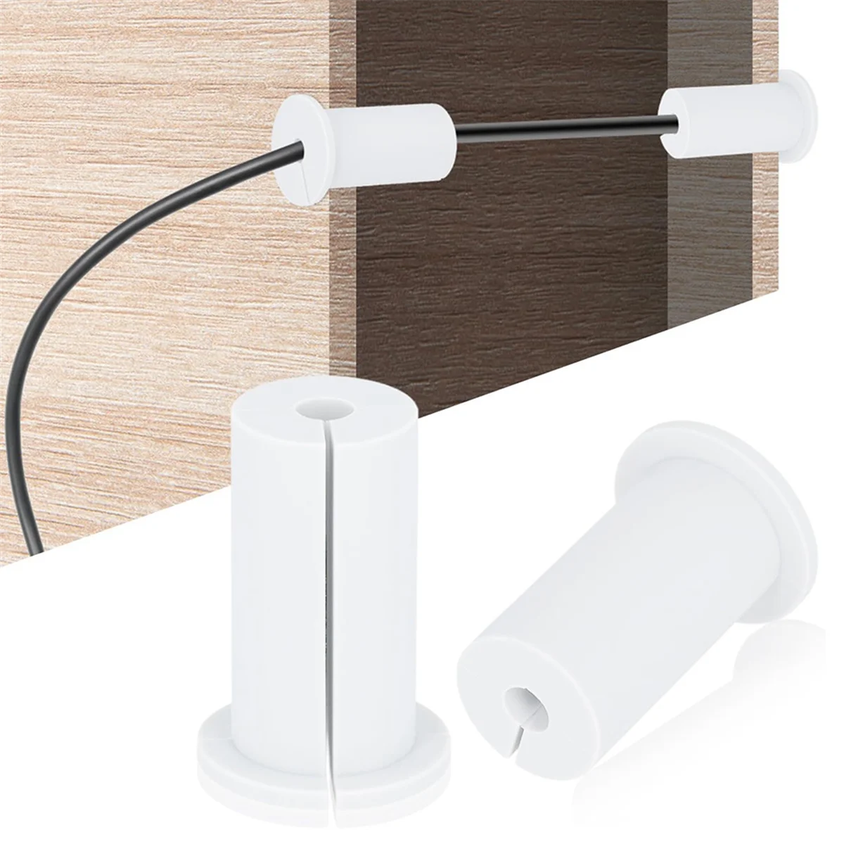 Kit de enrutamiento de cables piezas Starlink, Cable de alimentación a través de bujes para orificio de pared de 1 pulgada, arandela de pared de Cable Ethernet, blanco, 2 uds.