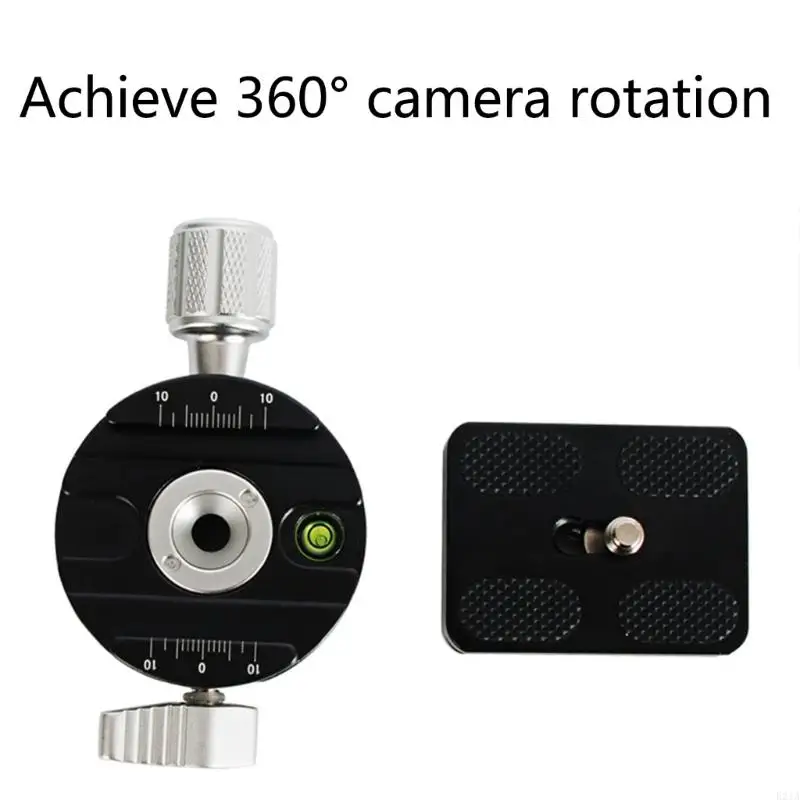 Quick Release Clamp 360° Rotating Panoramas Mount Clamp Seats Stable Metal Plate Adapter For Dslr Camera Tripod Accessories