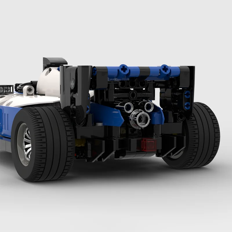 802 Pcs Moc Hot Selling Technical Racing F-1 Blue-White Supercar Model Building Blocks Speed Vehicle Bricks Toys Kids Adult Gift