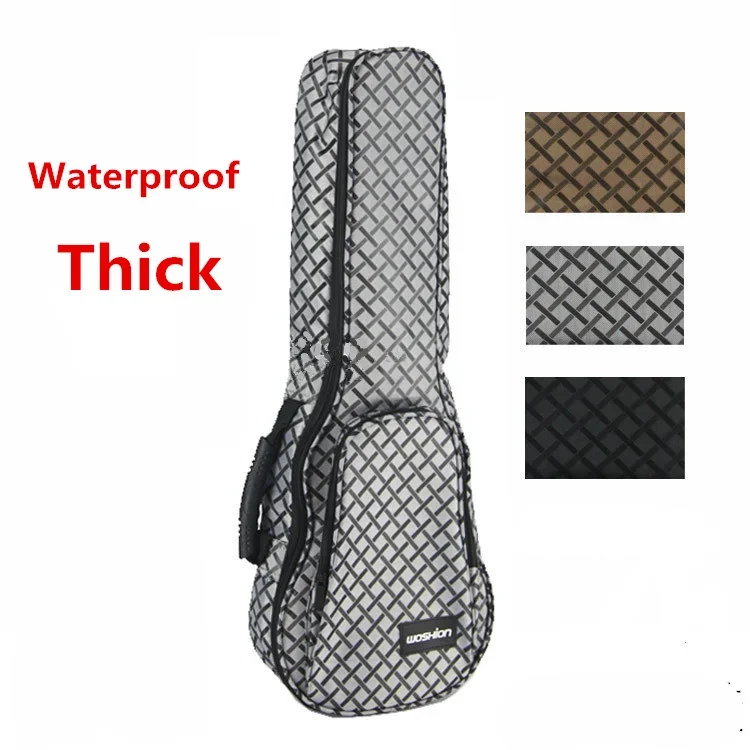 Plaid  Thicken Waterproof Soprano Concert Tenor Ukulele Bag Case Backpack 21 23 24 26 28 Inch Ukelele Guitar Accessories Gig