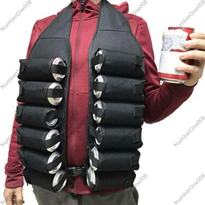 12-Can Beer Hydration Pack Multi-Functional Drink Carrier Belt Outdoor Camping Water Bottle Sling Hydration System