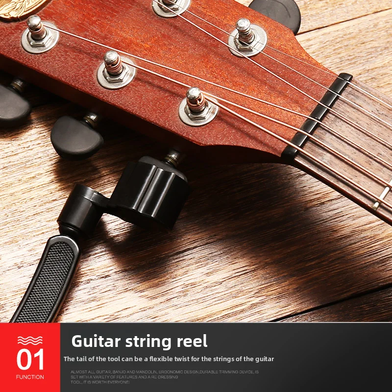 3Combination1Guitar Repair Tools：Tuner，String Cutter，Taper Extractor Guitar Accessories Wire Cutter