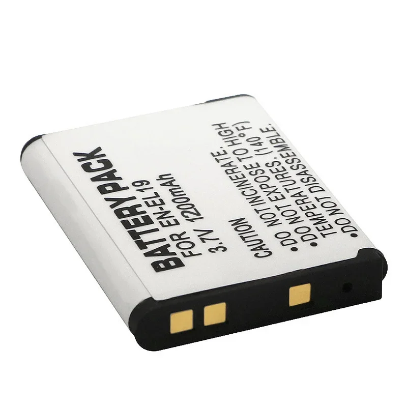 3.7V 1200mAh EN-EL19 ENEL19 EN EL19 Battery for Nikon S32 S33 S100 S2500 S2600 S3100 S6400 S4100 S4150 S3300 S4300 W100 W150