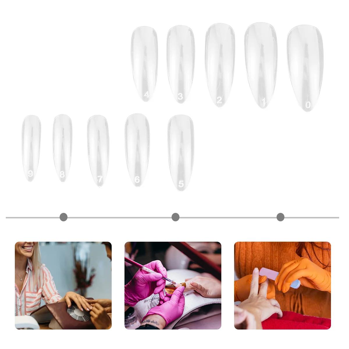 

600Pcs Artificial Nail Tips Full Cover Water Fake Nails Manicure Stickers for DIY Salon Prom Wedding