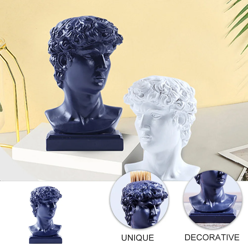 

Multifunctional Toothpick Box Resin Pen Holder Desktop Organizer Stylish Pencil Storage Container Toothpick Dispenser