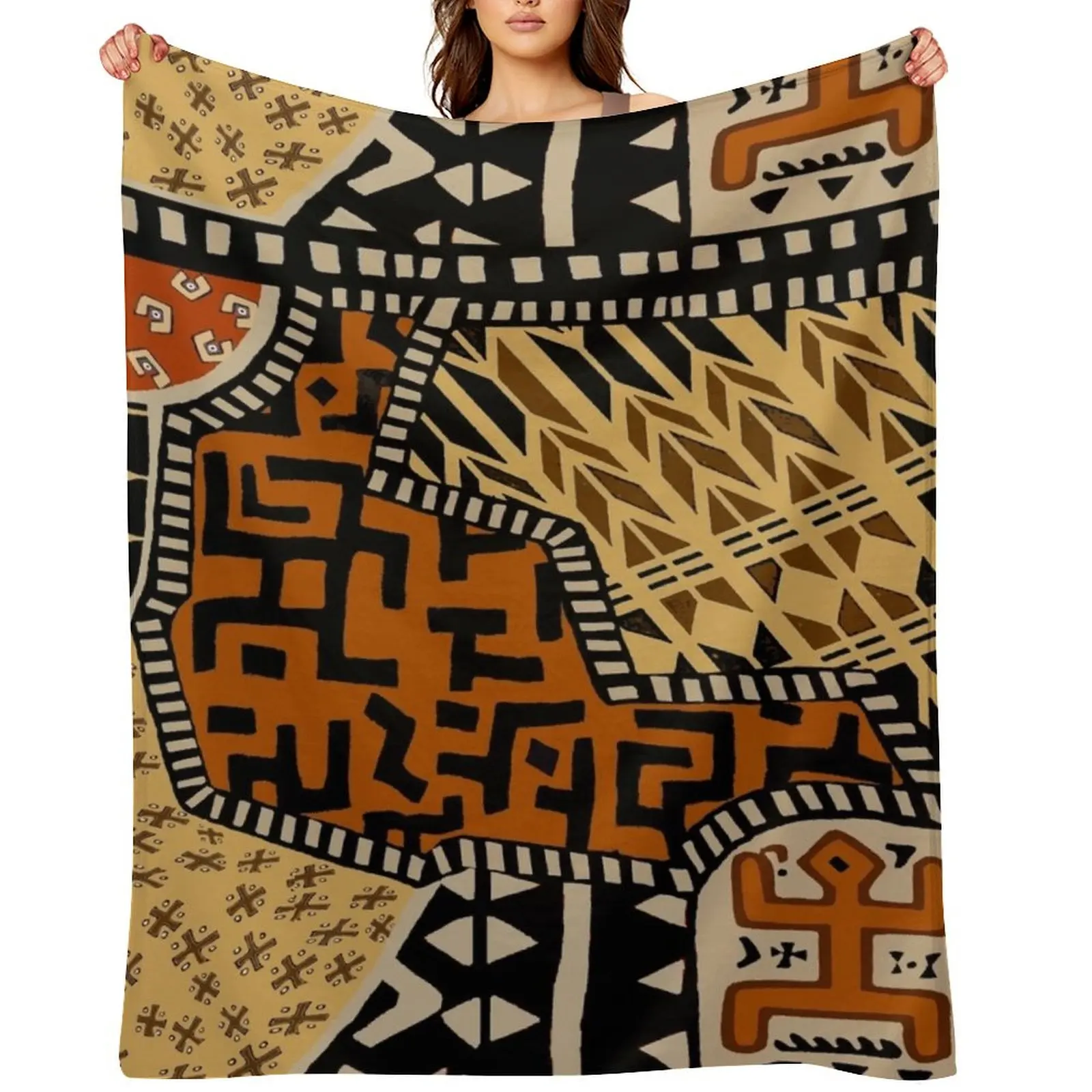 

Shaman Spirits of the Earth Throw Blanket Summer Beddings Furrys Flannel Winter beds Blankets