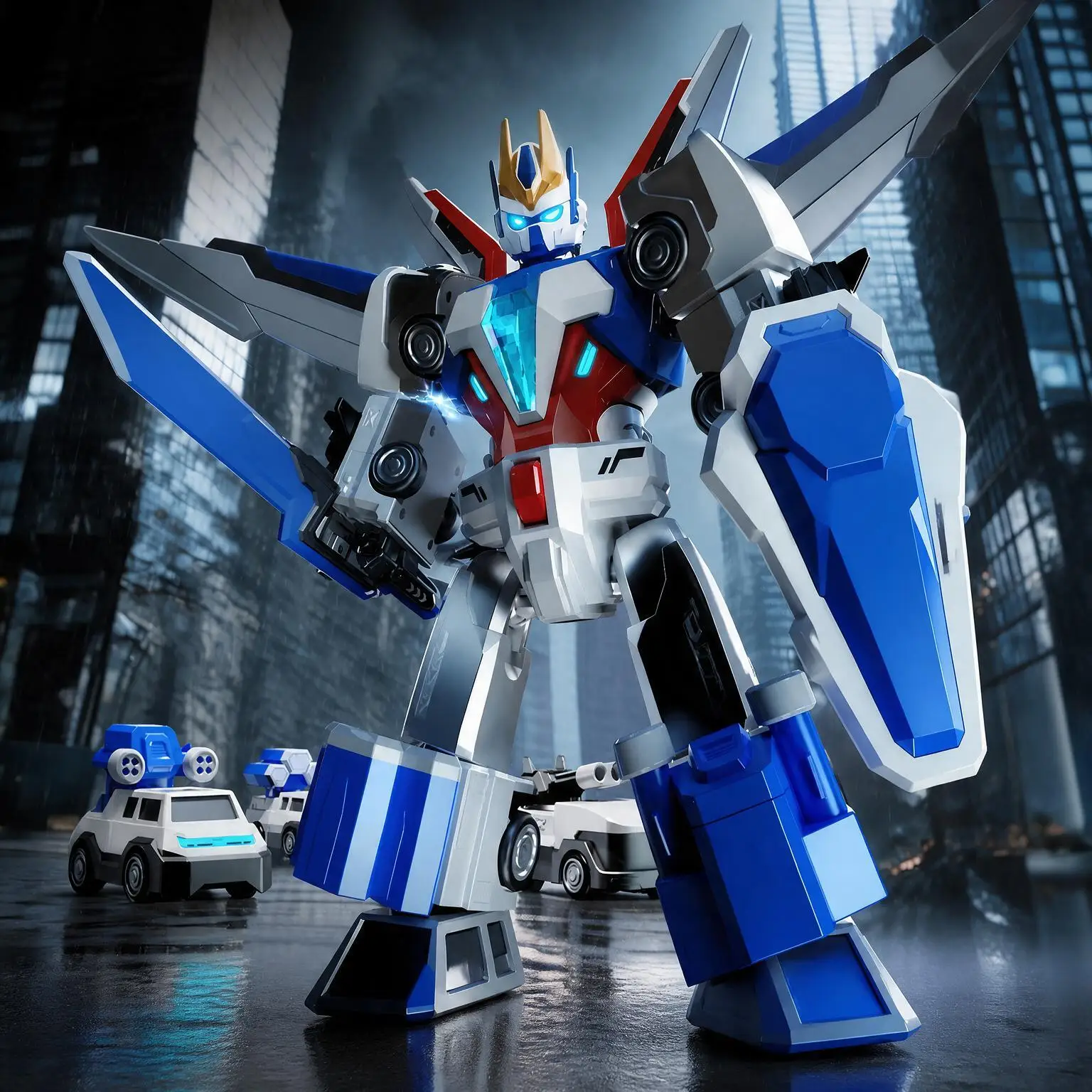Magnetic Transforming Robot Deformation Car Model Combined Mecha Warrior Figure Vehicle Statue Cognitive Educational Collection