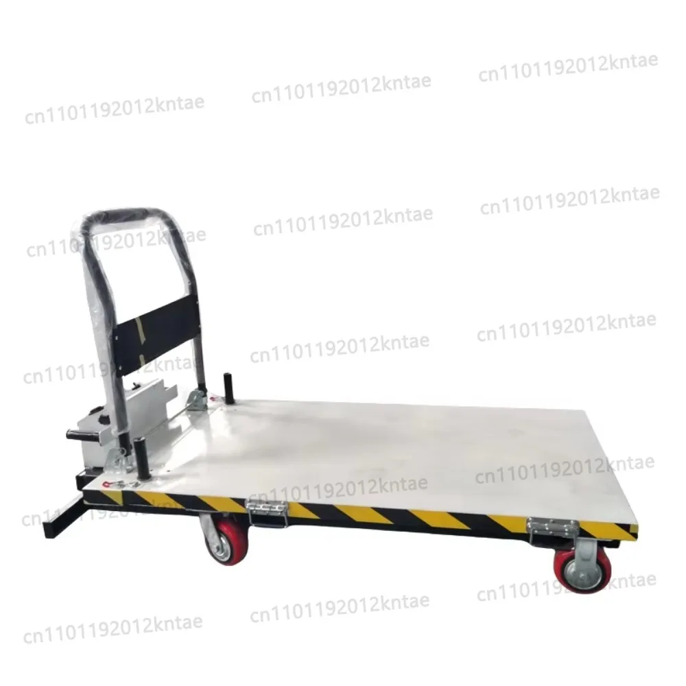 Electric adjustable trolley, truck loading and unloading, small hydraulic adjustable, portable transport flatbed truck