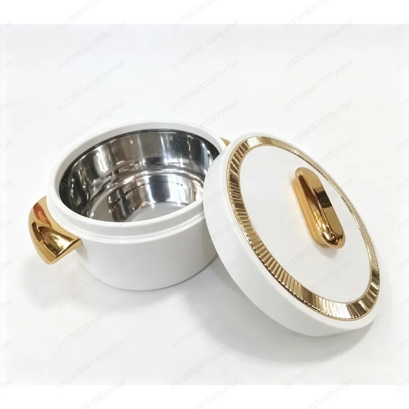 1000ML 2000ML 3500ML Round Thermal Food Container 3 Pieces Per Set Catering Heat Preservation Box
