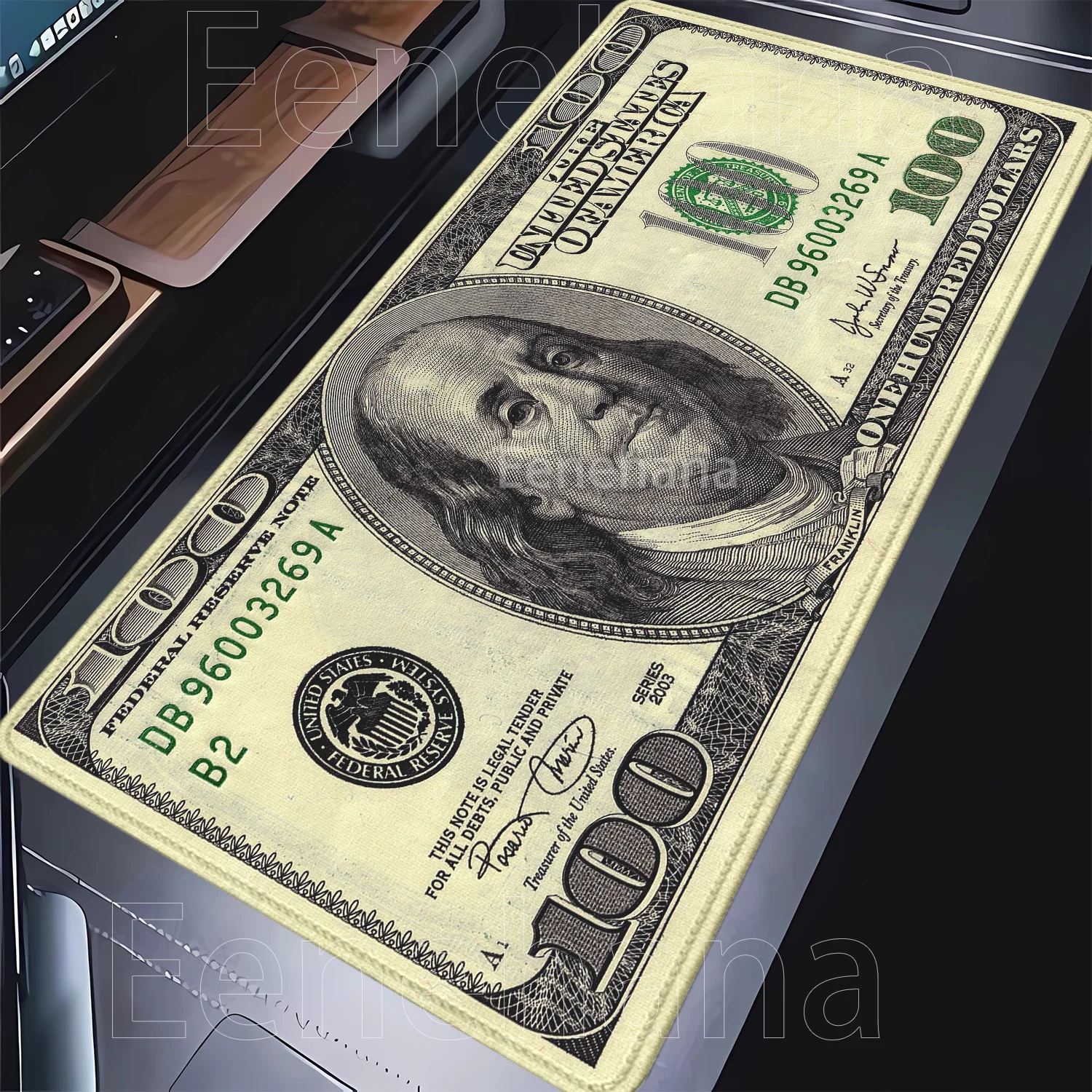 400 x 900 mm Dollar-Geld-Mauspad, HD-Druck, Bürozubehör, Mauspad, PC-Gamer, Overlock-Gaming-Tastatur, XXL, rutschfeste Schreibtischunterlage