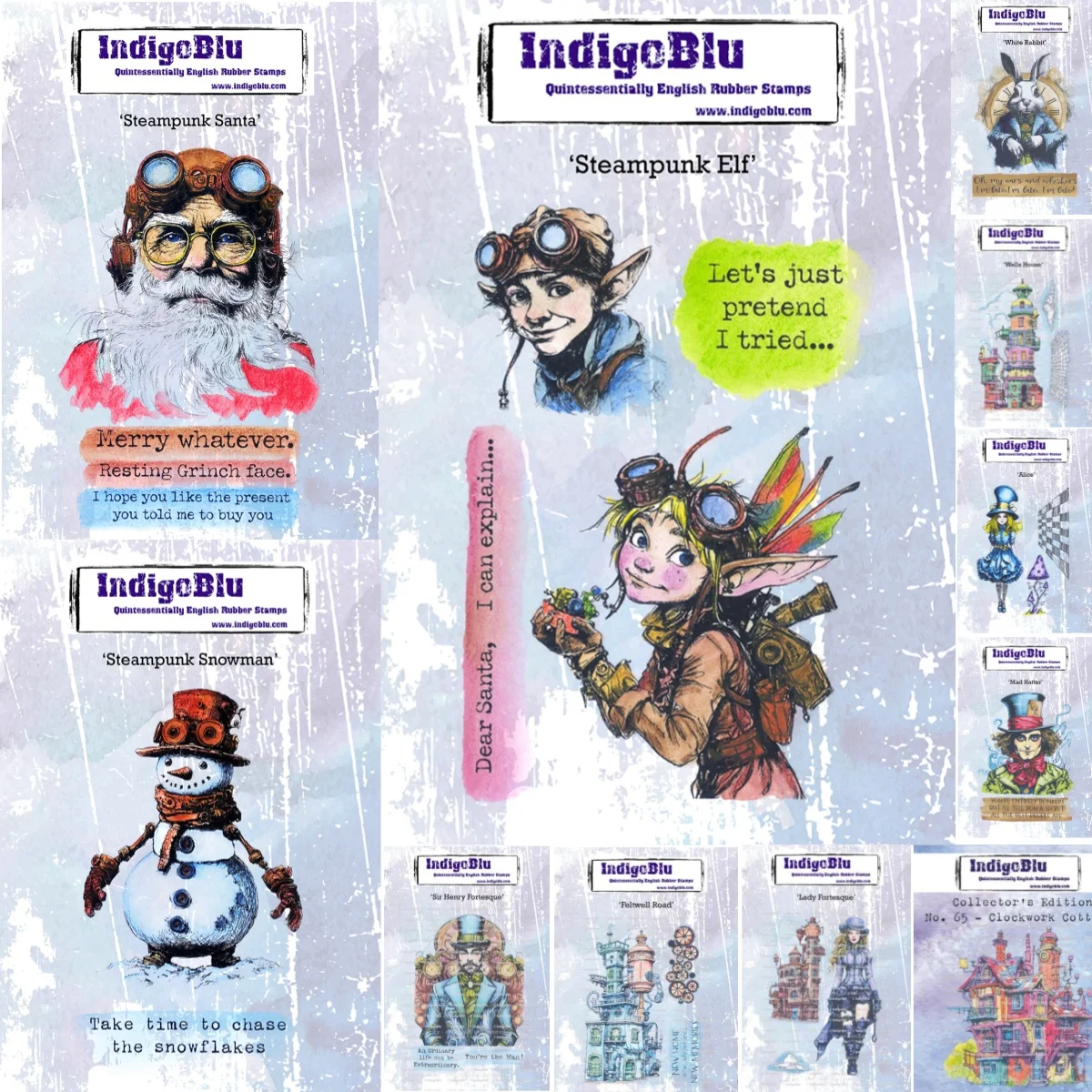 

2025 Steampunk Christmas Elf Santa Clear Stamps For DIY Scrapbook Craft Decoration Embossing Template Supplies Greeting Card