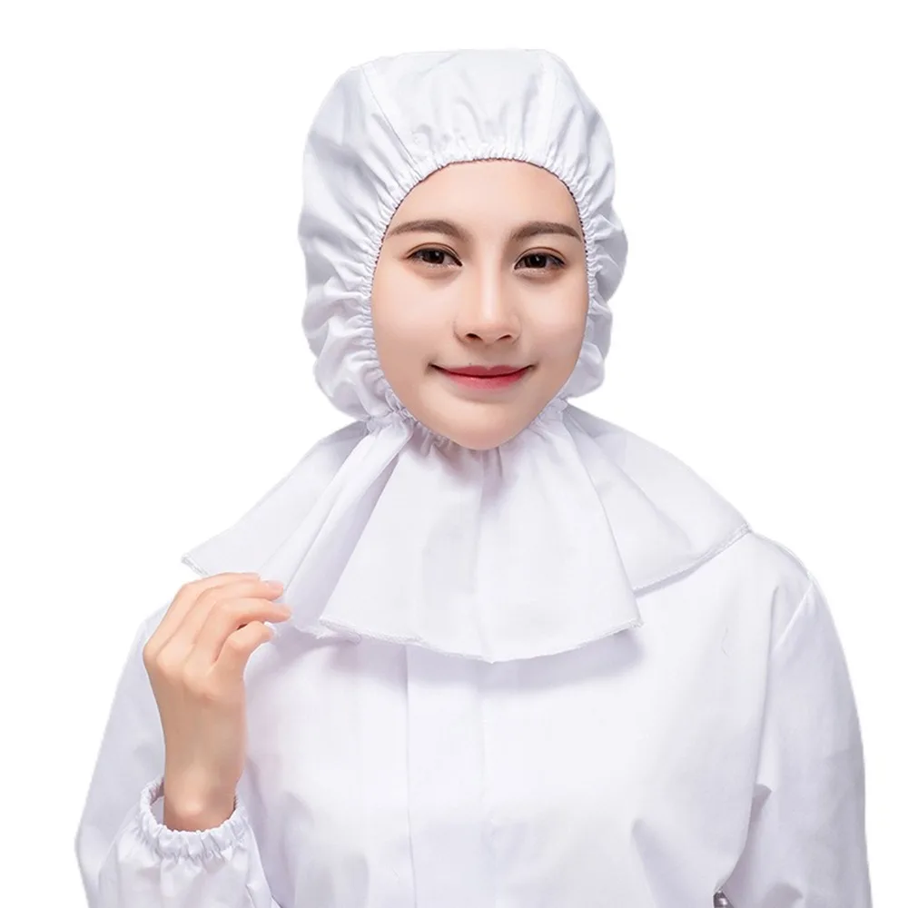 New Neck Protector Dust-free Shawl Hat Breathable Solid Color Work Cap Labor Protection Hat Women Men
