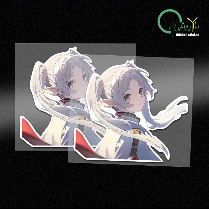 Maid Frieren Anime Wall Stickers Chibi Girl Wardrobe Personality Nice Decal Amusing Kitchen Cupboard Decoration