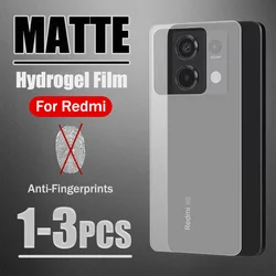 1-3PCS Hydrogel Film Matte For Redmi Note 13 9 Pro 10 12 11 8 11S 9C 8A K30 Back Protection No Glass Full Cover No Fingerprints