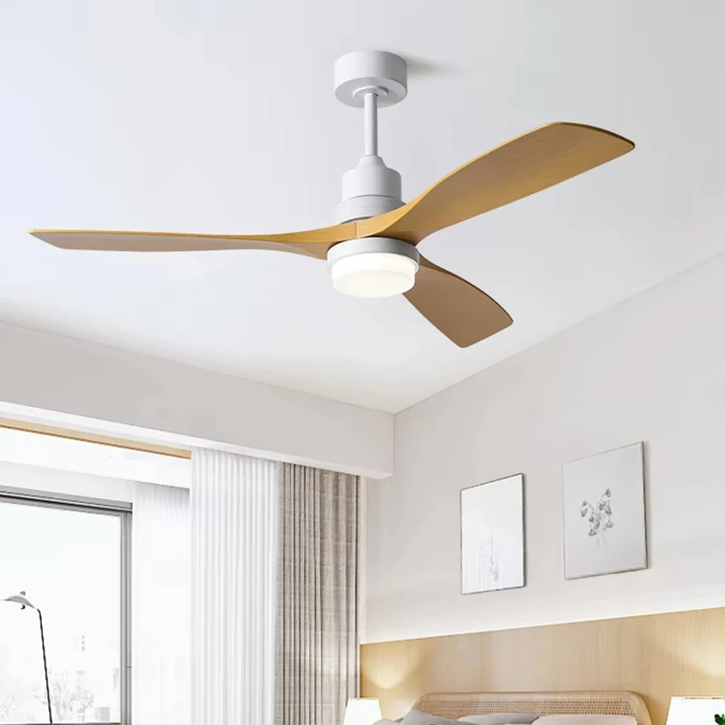 42/52 Inch white Black 3 ABS Blade Pure Copper DC 35W Motor Ceiling Fan With 20W LED Light Support Remote Control Electric fan