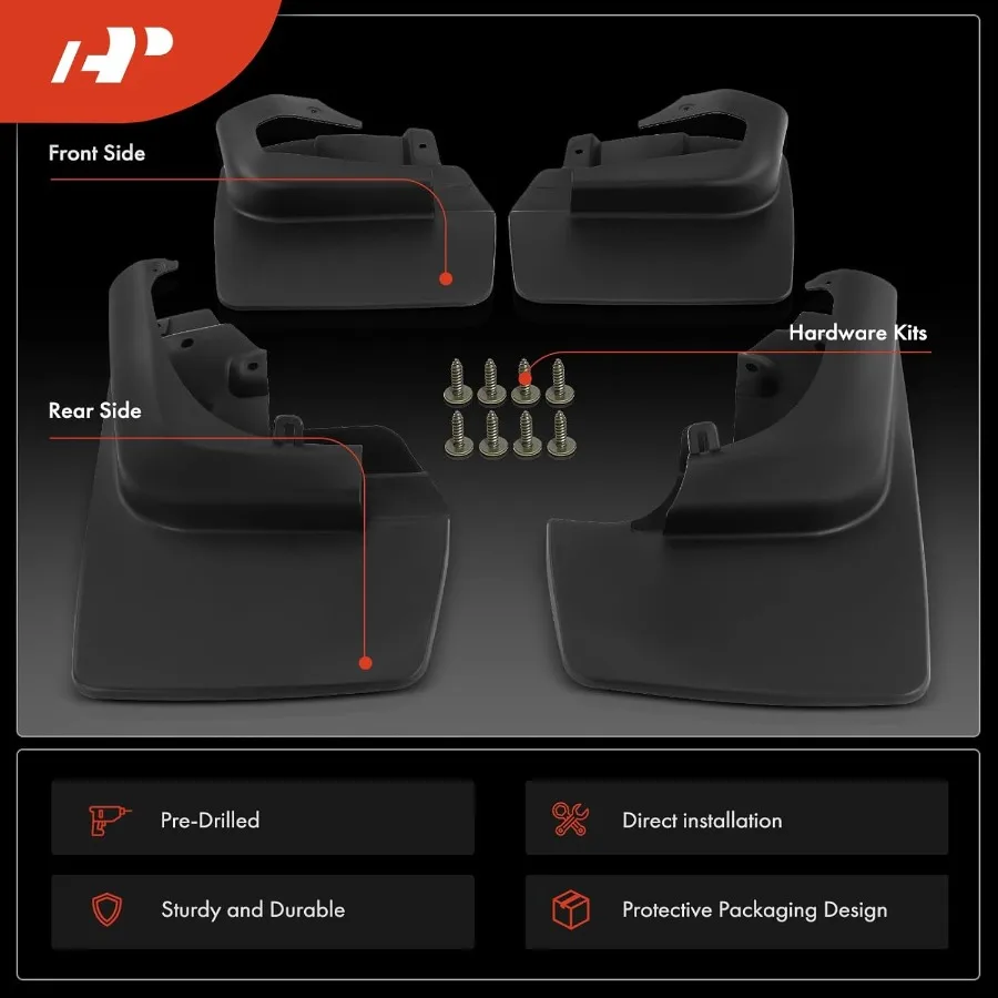 مجموعة من 4 قطع من واقيات الطين مع مجموعات أدوات لسيارات Land Cruiser 80 Series 19901997 الرياضية المساعدة Fr #3