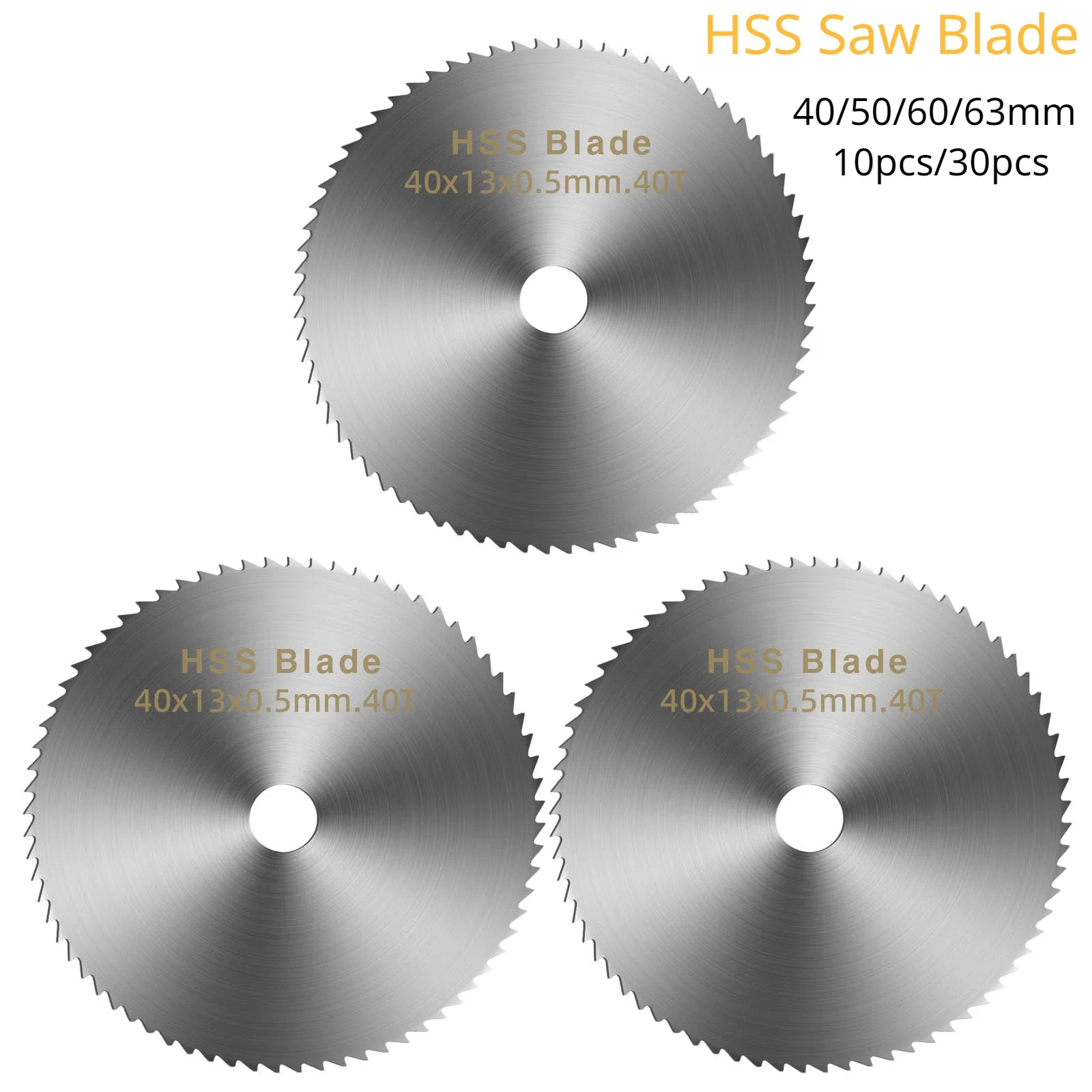 

40/50/60/63mm 10/30pcs HSS Circular Saw Blade Milling Cutter Disc Mini Small Milling Cutter Wood Plastic Metal Tile Multipurpose