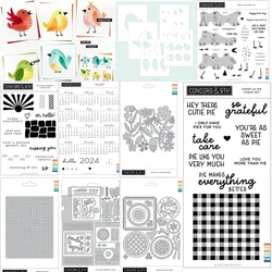 Concord & 9th Sweet As Pie Clear Stamp Set 11918 Stencil Hot foil Scrapbook Diary Decoration Stencil DIY Greeting Card hot