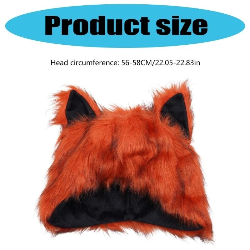 Thú Mũ Fursuit Mũ Mùa Đông Mũ Ấm Áp Có Nữ Thiếu Niên Cô Gái Halloween Trang Phục Hóa Trang Phụ Kiện