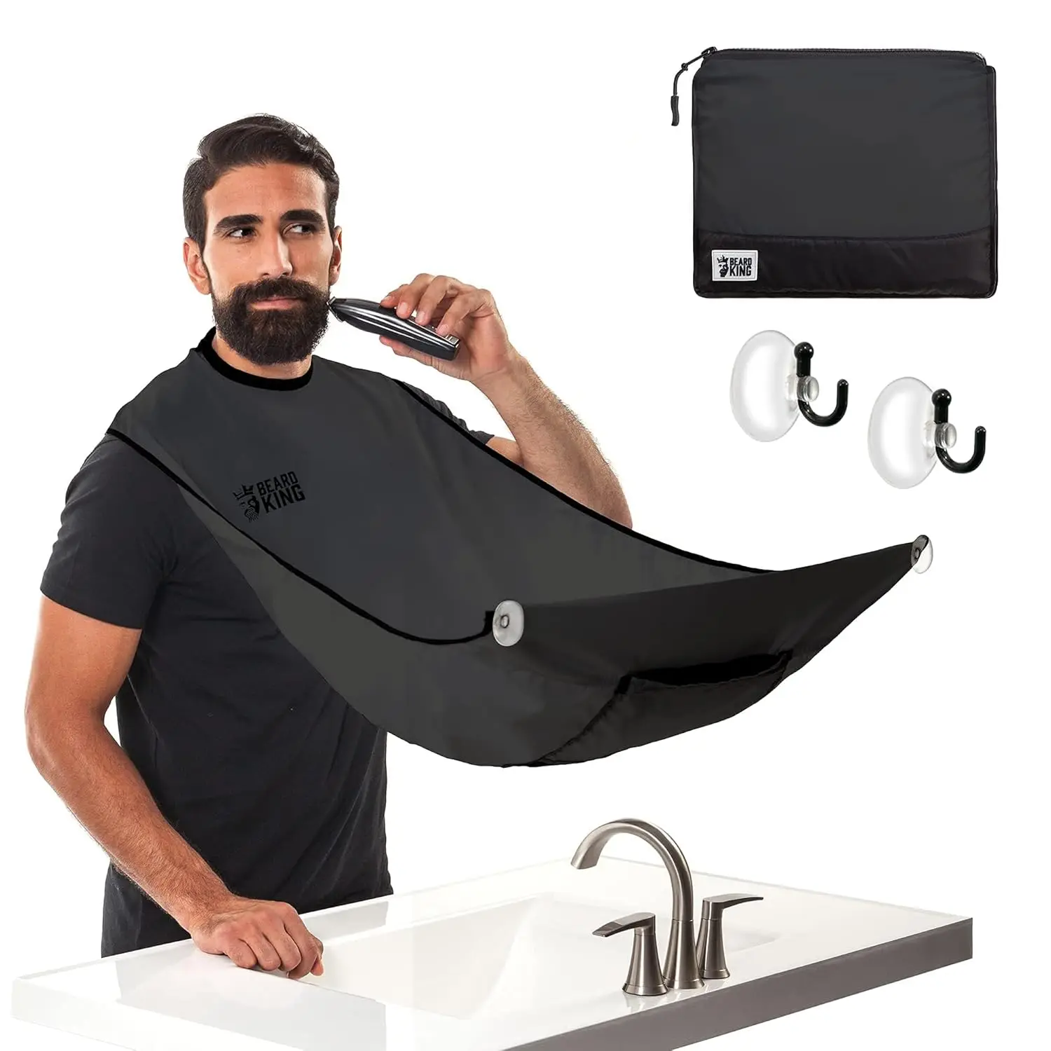 Shaving Set for Dad - As Seen on Shark Tank - Men's Hair Catcher for Shaving - Grooming Accessories