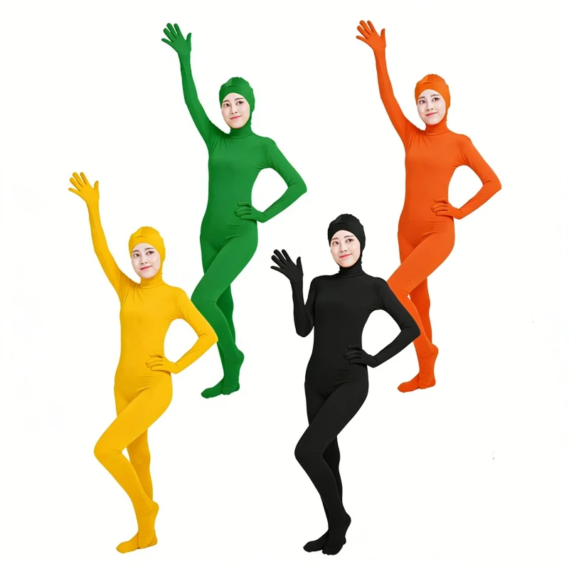 

Men's and Women's Bodysuit Costume Stretchy Spandex Unitard Halloween Cosplay Full Body Zentai Skin Suit Performance Outfit