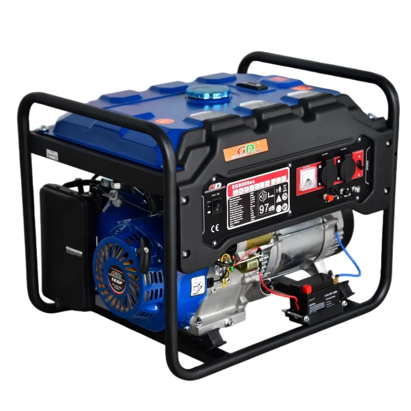 EG8000ES-A Portable Air-Cooled 4-Stroke Gas Generator  Start 27L Fuel Tank Stable Output