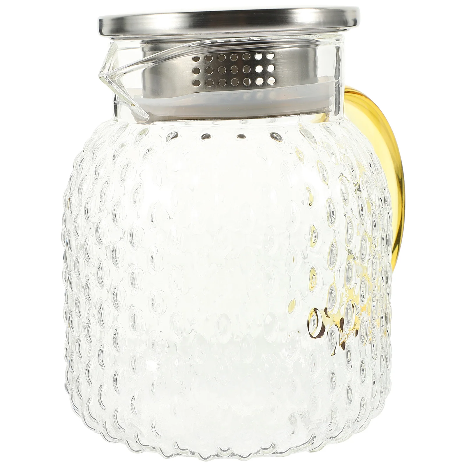 

1000Ml Cold Water Pitcher Glass Transparent Large Capacity Elegant Design Drip Proof Spout Easy Grip Handle for Juice Iced Tea