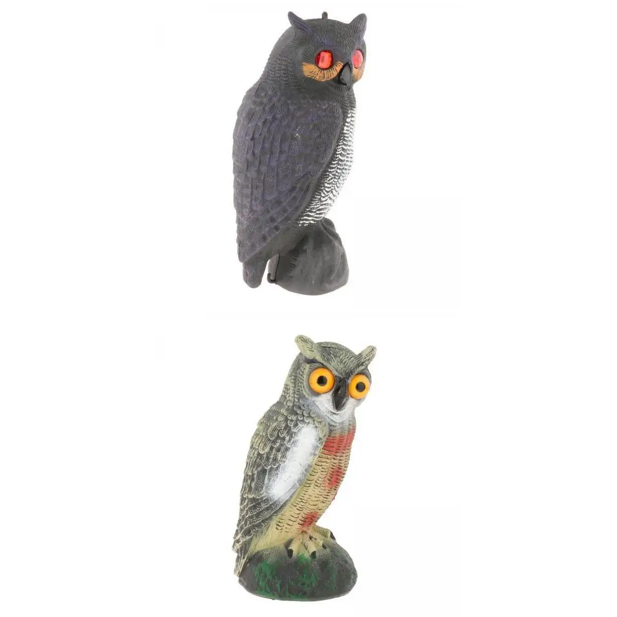 Premium Bird Repellent Fake Owl Decoy for Garden – Rotating Head