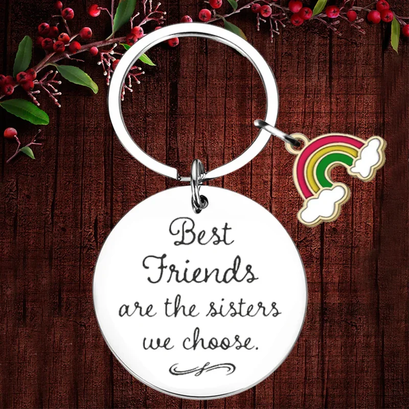 

Charm sister Birthday gift Keychain Pendant best friend friendship Key Chains best friend are the sisters we choose