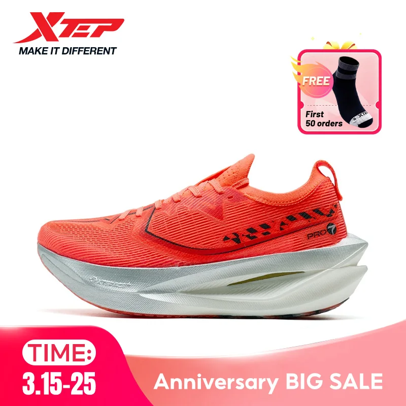 

Xtep 160X 7.0 Pro Running Shoes 2025 Cushioning Shock Sneakers Professional Marathon PB Carbon Plate Sports Shoes 975319110041