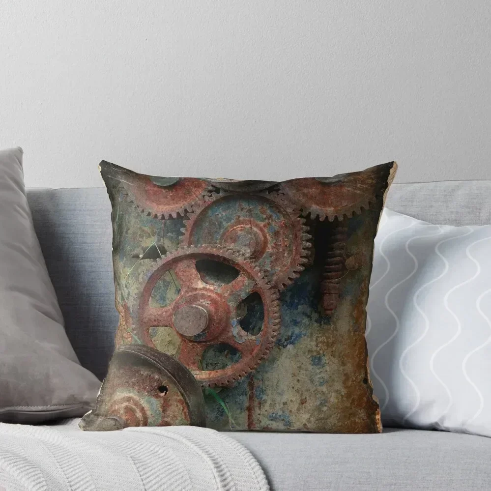 

old industrial gears Throw Pillow Cusions Cover Pillow Cases Decorative pillow case