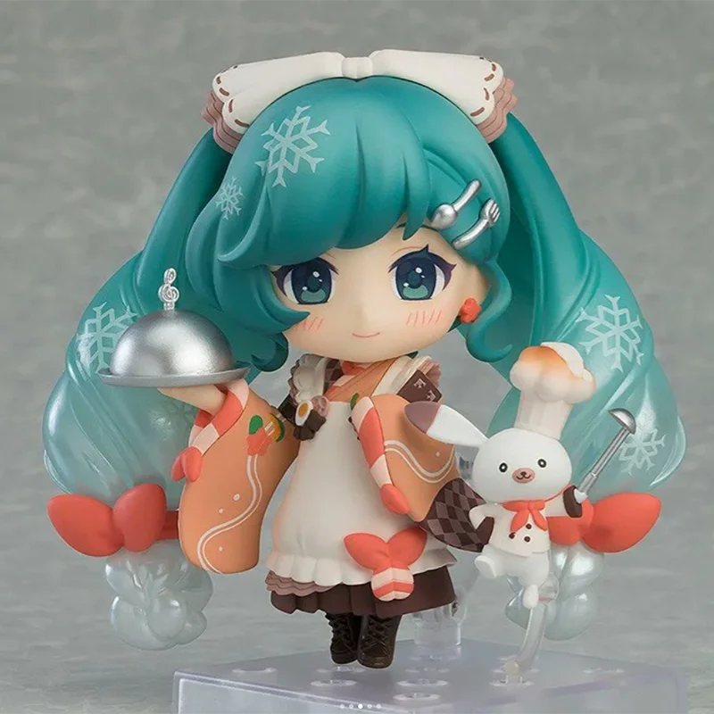 

Кавайная Подлинная модель Vocaloid H atsune Miku Ne ndoroid 2339 Snow Miku Winter праздник Ver 10 см коллекционные игрушечные фигурки в подарок