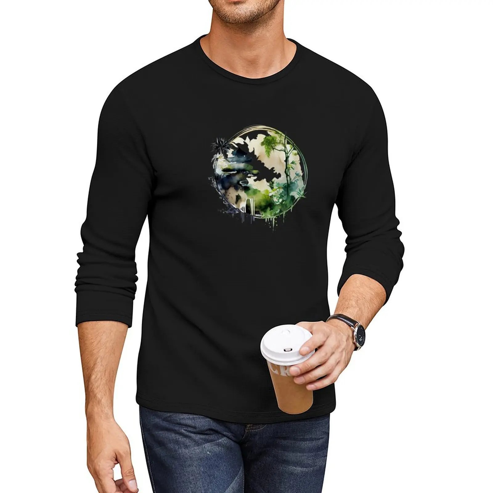 Japanese Zen garden Long T-Shirt aesthetic clothes t shirts men