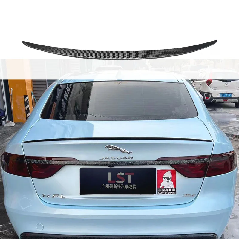 Carbon fiber rear spoiler suitable for Jaguar 2016-2024XF XFL trunk lid winglet modification accessories body kit