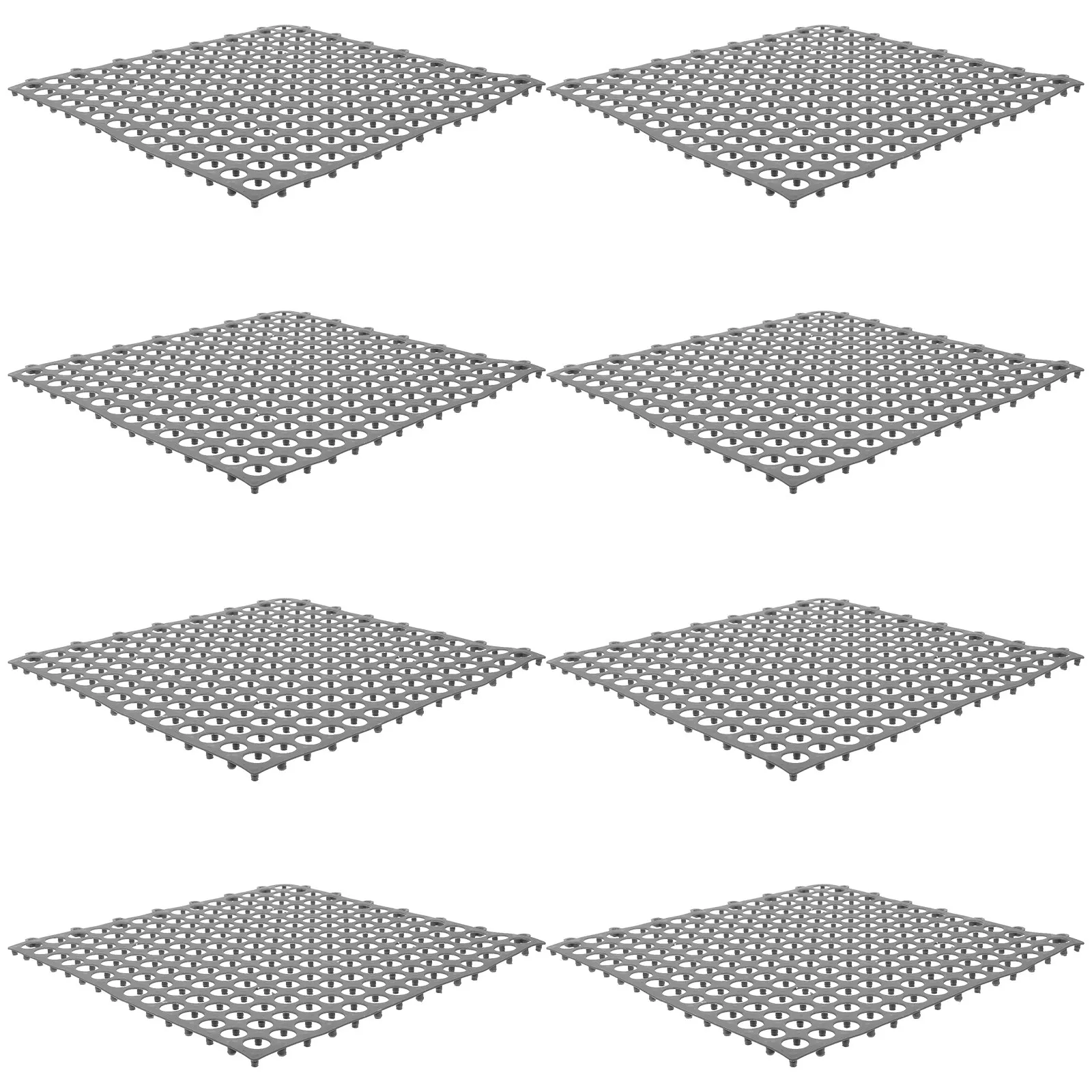 

8Pcs Drainage Hole Anti-Slip Floor Tiles Interlocking Non-Slip Mats for Kitchen Bathroom Indoor Use Cuttable Waterproof Floor