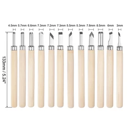 4/6/8/12pcs Professional Wood Carving Chisel Hand Tool Small/Medium/Big Flat/Triangle/Arc/Diagonal Blade Wood Carving Knife Set