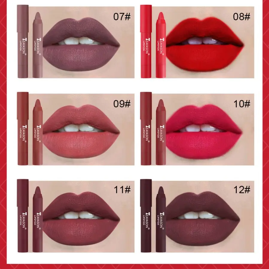 Matte fluwelen lippenstift vervaagt niet, plakt niet om lippenstift lippenstift hydraterende lippenstift pen naakt aarde rode lippenstift p