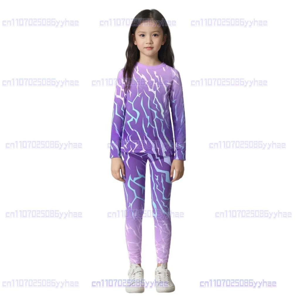 KPop 악마 사냥꾼 루미 진우 코스프레 의상 악마 문신 프린트 셔츠 속옷 변장 할로윈 의상 어린이 소녀용