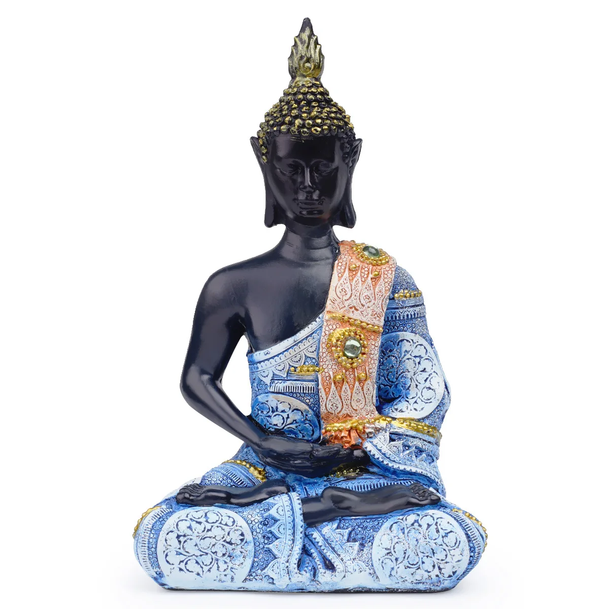 

Buddha Statue Thailand Sculpture Artefact Resin Handmade Buddhism Hindu FengShui Figurine Home Decor Craftwork Tabletop Ornament