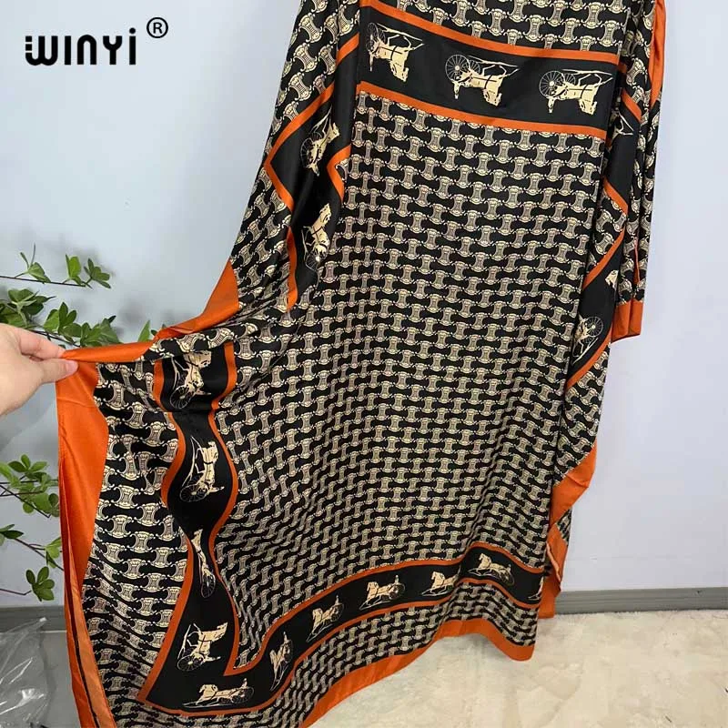 WINYI Dress Africa turkey dresses Bohemia Print Dashiki Women muslim Long kaftan summer Color african dresses for woman vestido