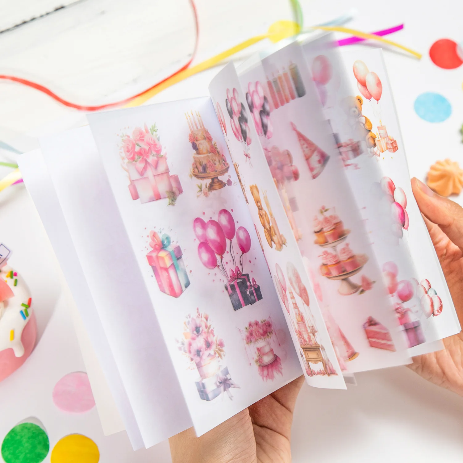 20 Sheets Party atmosphere Stickers Creativity  Decorative Stick Labels Scrapbooking Diary Album Junk Journal Supplies