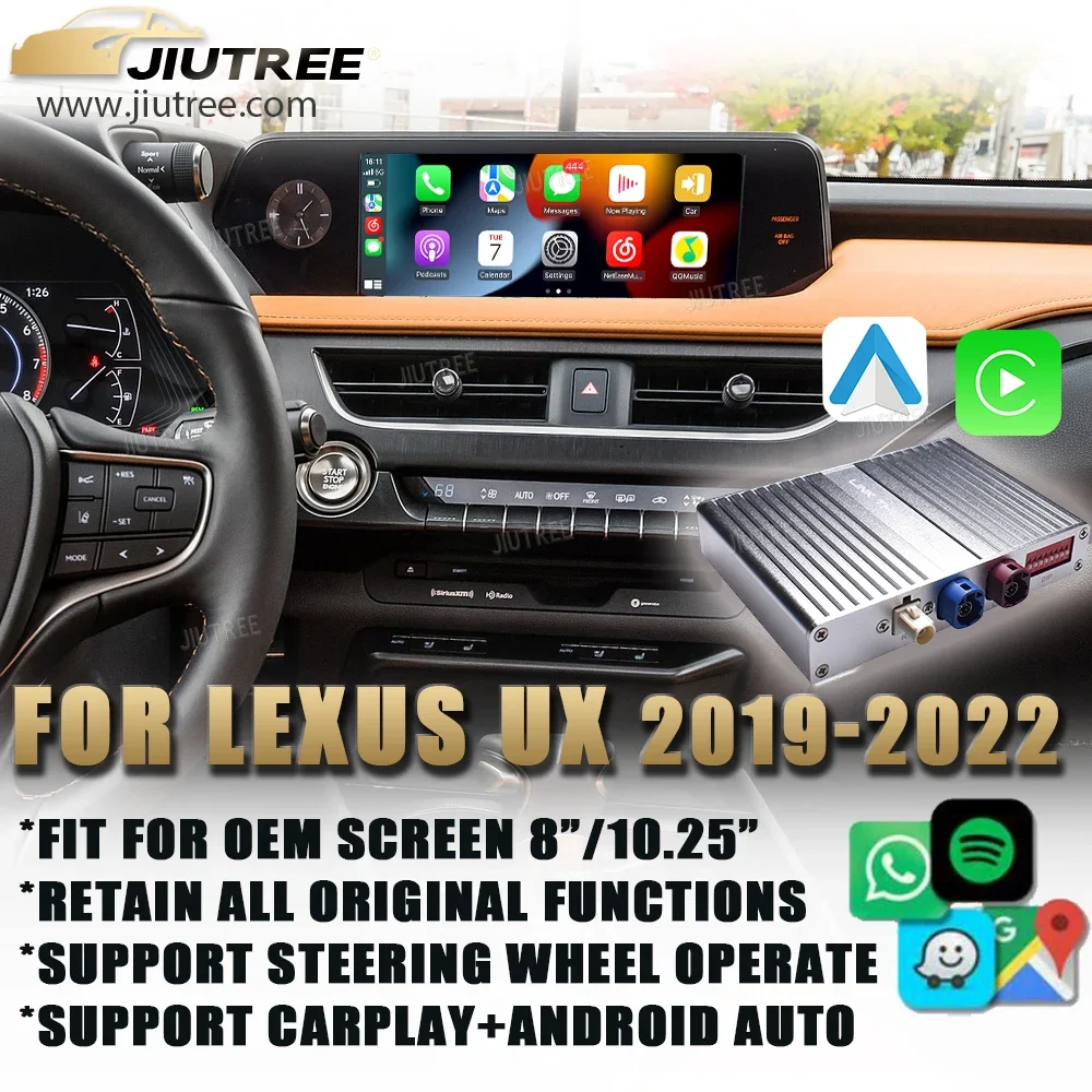 Linux System For Lexus UX UX200 UX250h 2019-2022 Wireless Apple CarPlay Android Auto Stereo Upgrade Oem screen Retrofit Kit