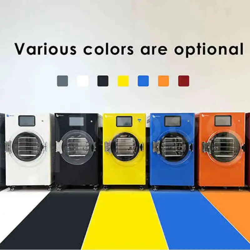 2025 جديد 8 كجم 10 كجم فراغ آلة مجفف بالتجميد 6 صواني الاستخدام المنزلي آلة تجميد الفاكهة للأغذية