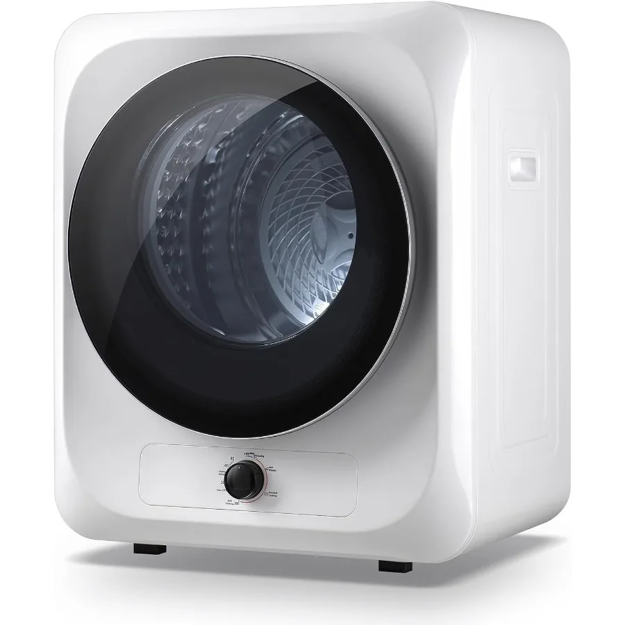 

Компактная портативная электрическая сушилка для одежды объемом 1,5 куб. фута с барабаном из нержавеющей стали и простой ручкой управления для эффективной сушки