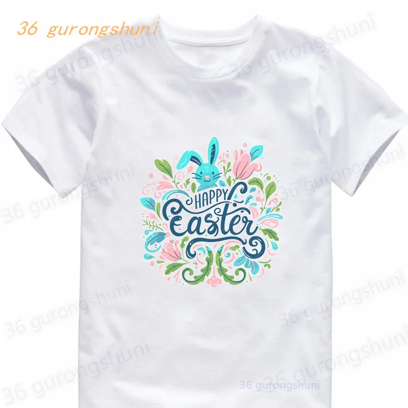 Kids T Shirt For Boys Good Easter Friday rabbit Girls Clothes children Tshirt Girl clothing Graphic tee gathering T-shirts