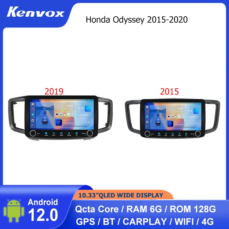 

10.33"WIDE QLED Android Car radio For Honda Odyssey 2015 2020 Multimedia GPS Navigation Autoradio video head unit