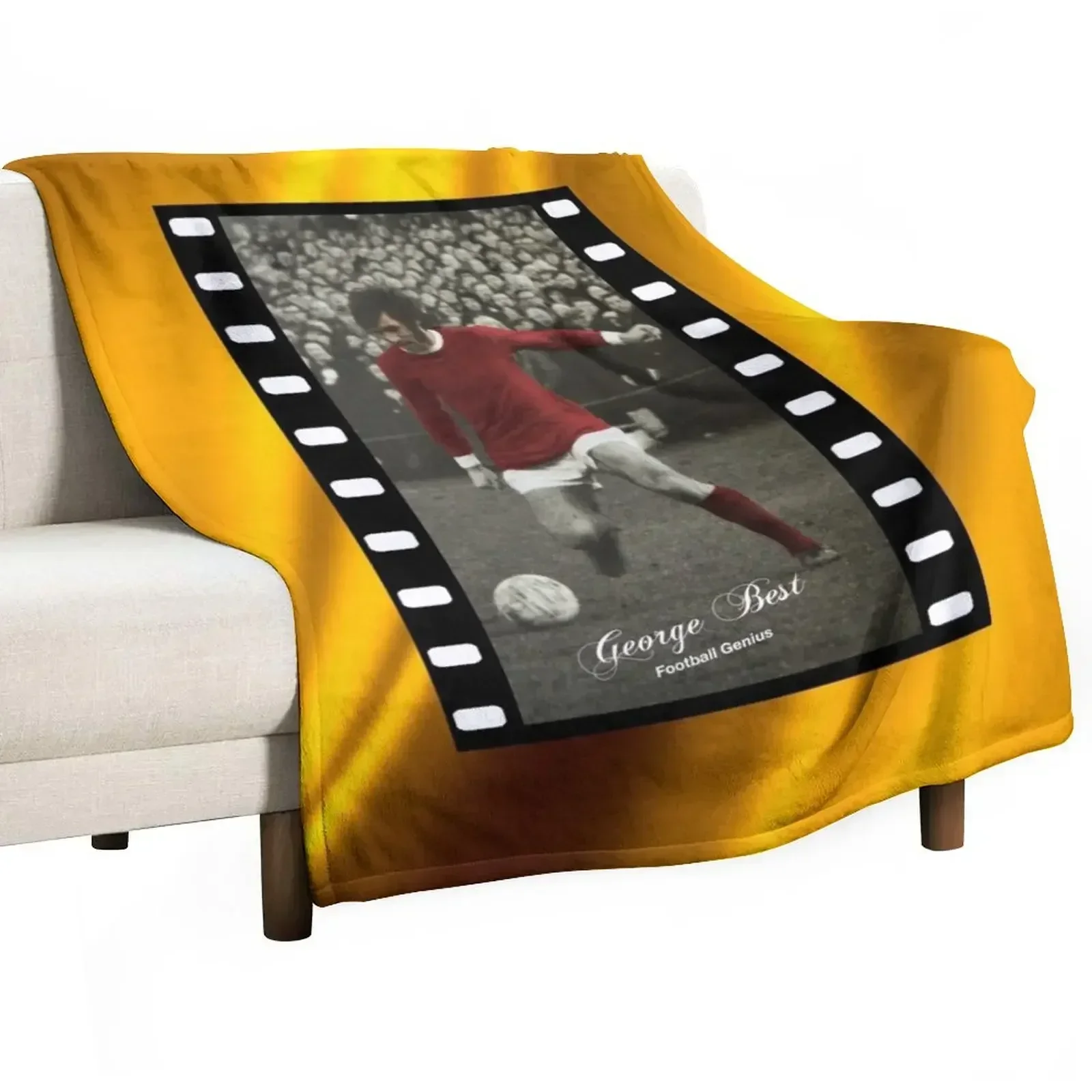 

George Best - Football Genius Throw Blanket Designers Beautifuls Blankets